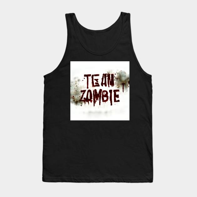 Team Zombie - white and red text Tank Top by Liana Campbell